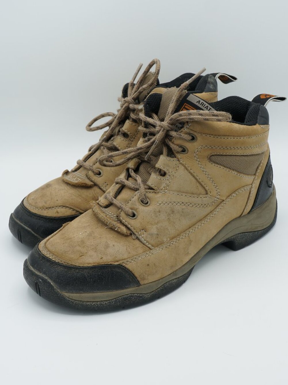 Ariat Terrain Lace-Up Leather Hiking Boots Distressed Tan Women's Size 7.5